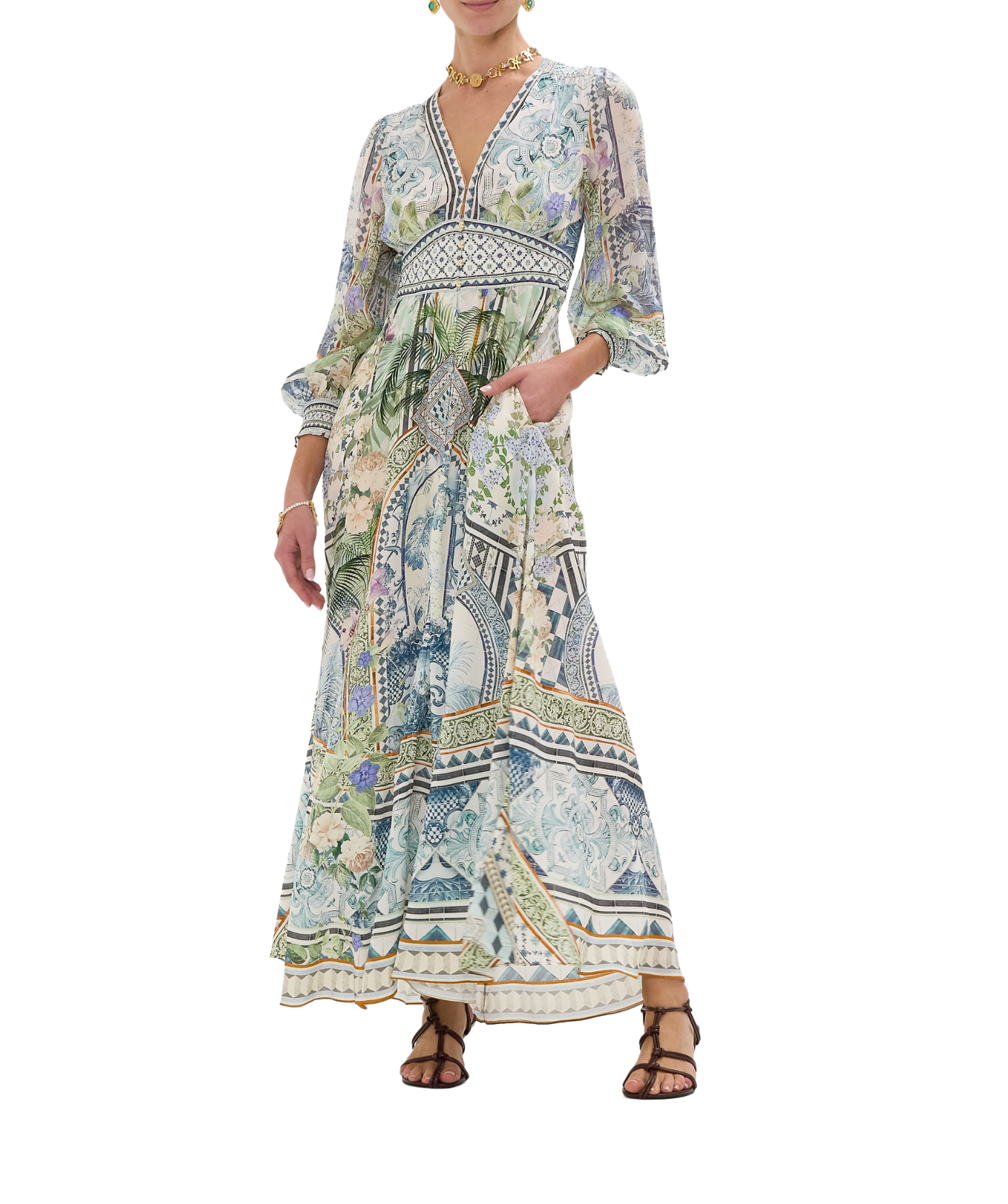 CAMILLA Jardim Party Long Dress 00033708 – Ocean Drive