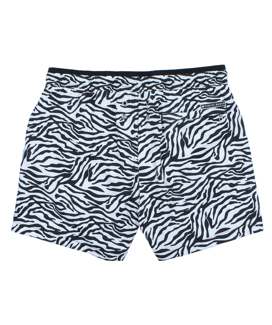 PIER ST BARTH  Zebra Pier Swim Shorts PIER-ZEBRA