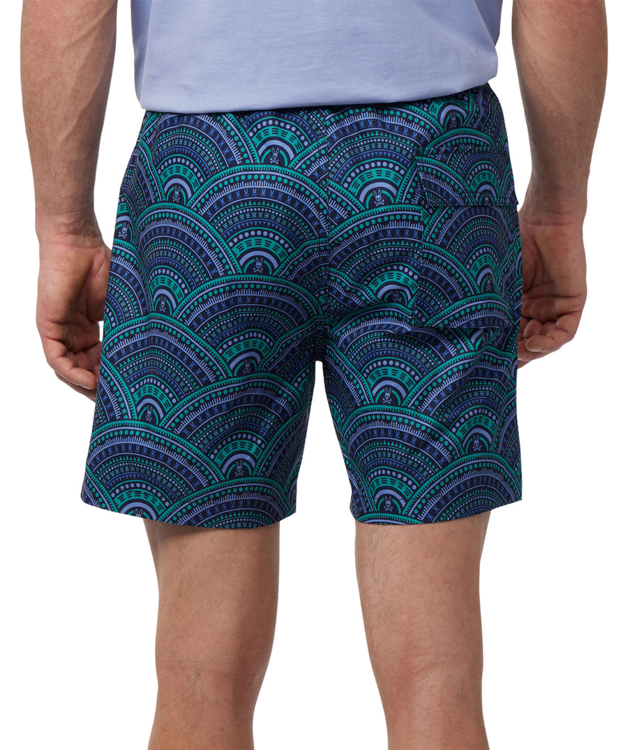 PSYCHO BUNNY San Diego Printed Swim Shorts B6W821A2PO