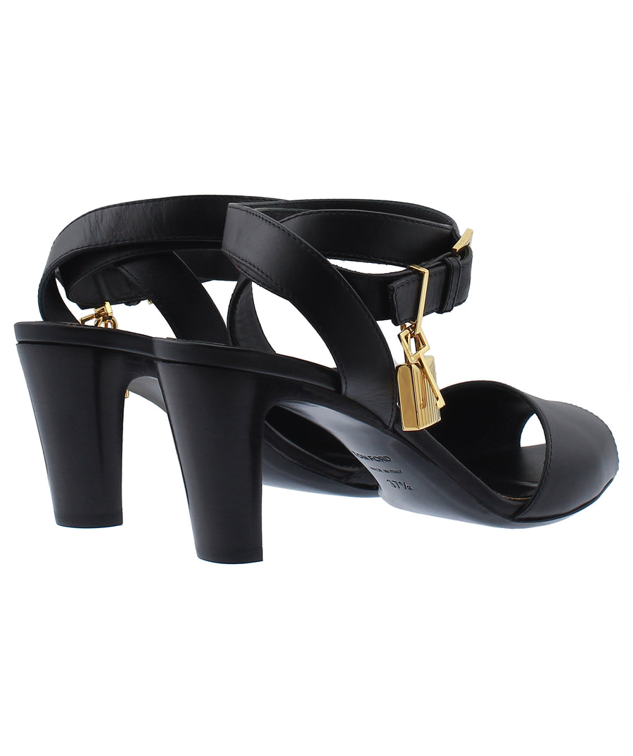 TOM FORD Padlock Charm Leather Sandals W2609T-LCL002