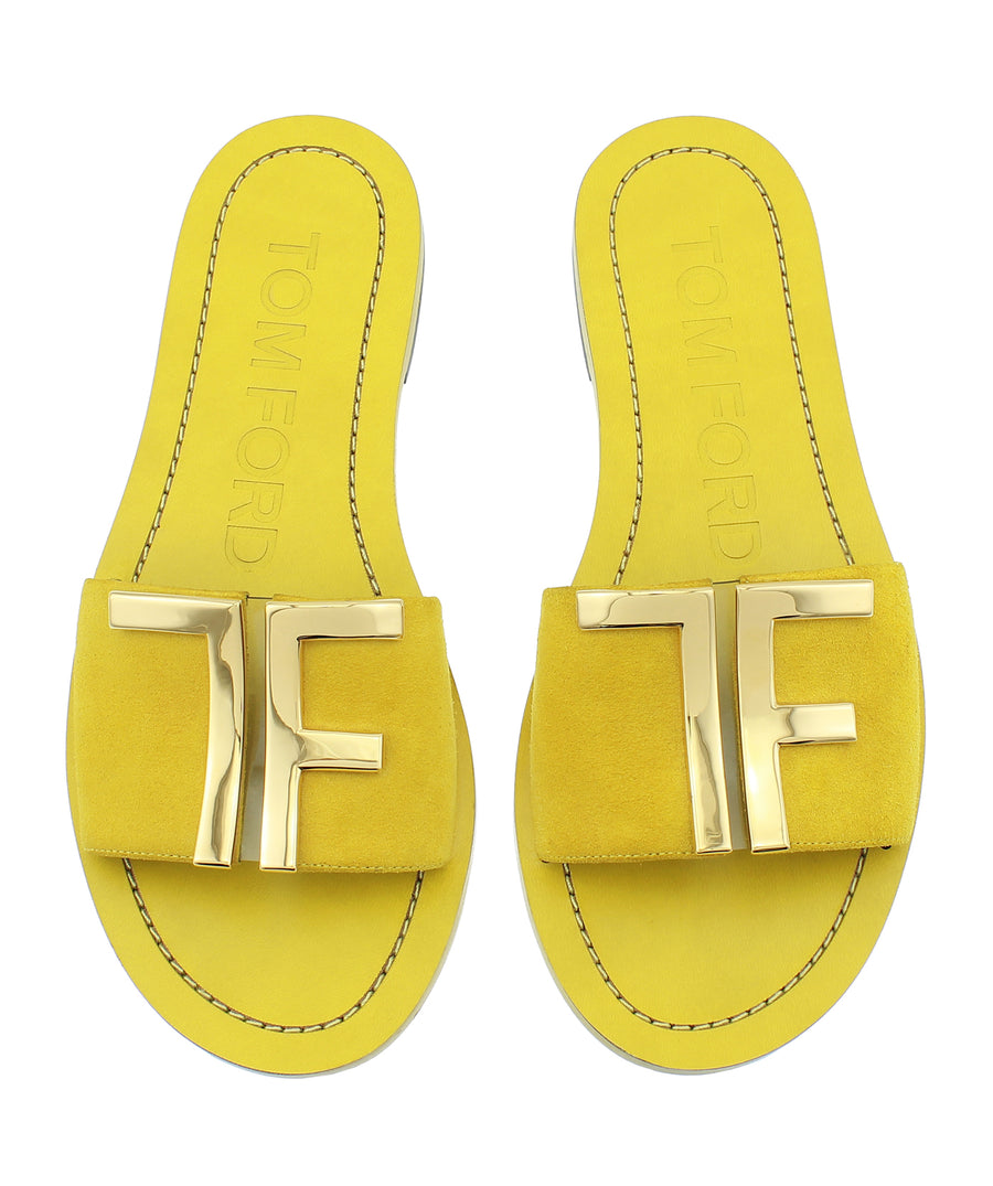TOM FORD Flat Suede Leather Sandals W2408T-LCL071