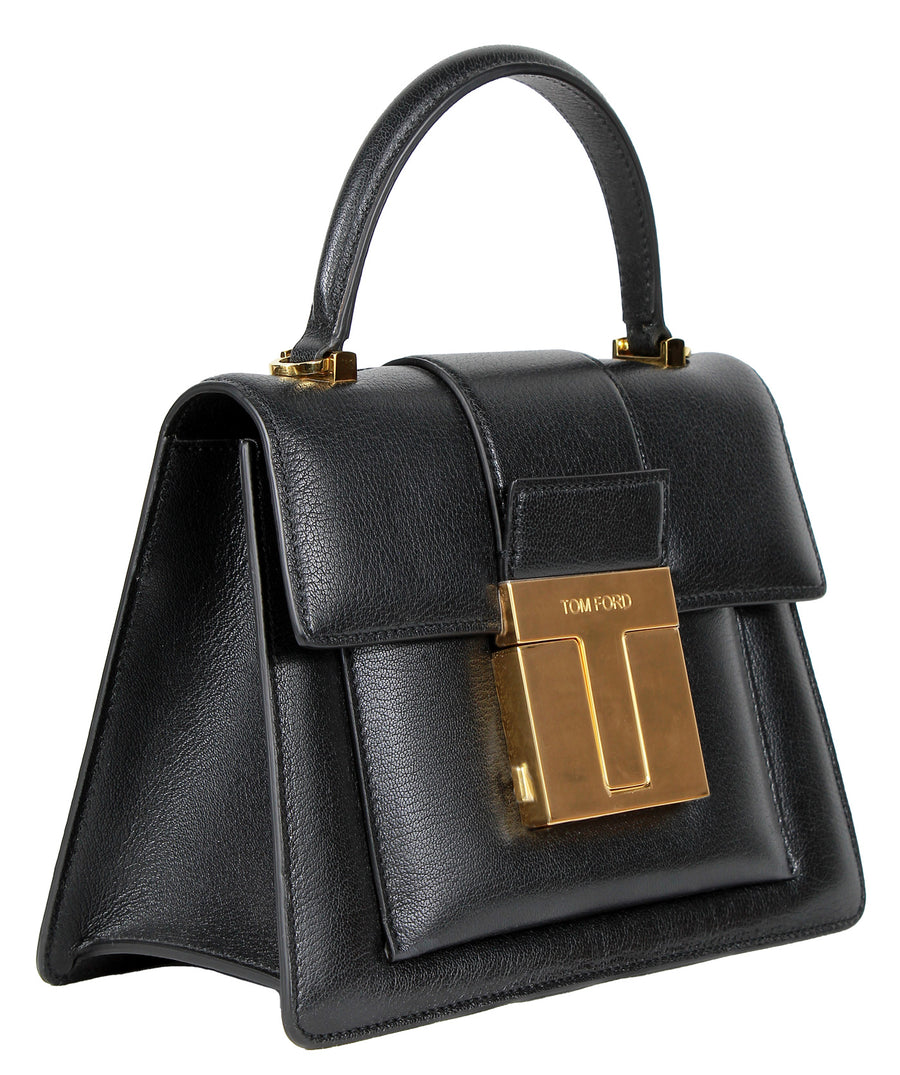TOM FORD  Grained Leather Small Top Handle Bag L1310T-LGO009