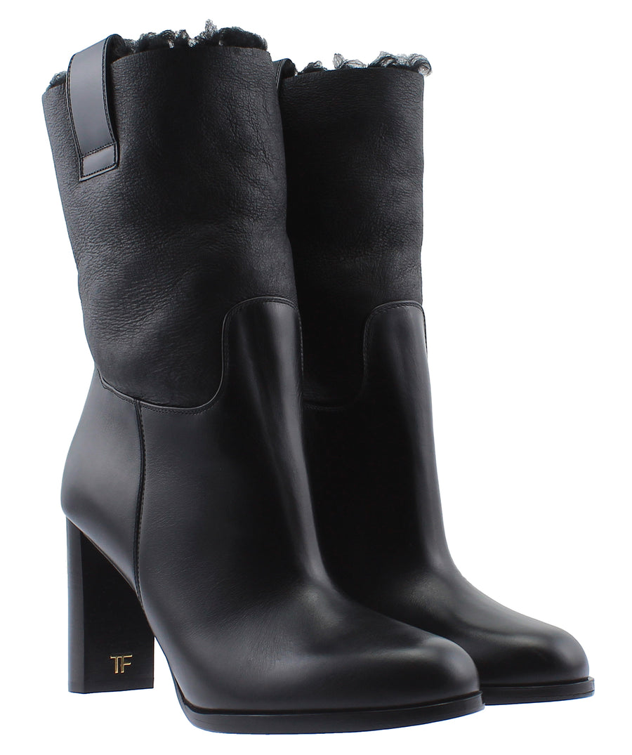 TOM FORD Shearling Leather Boots W2744T-LCL109