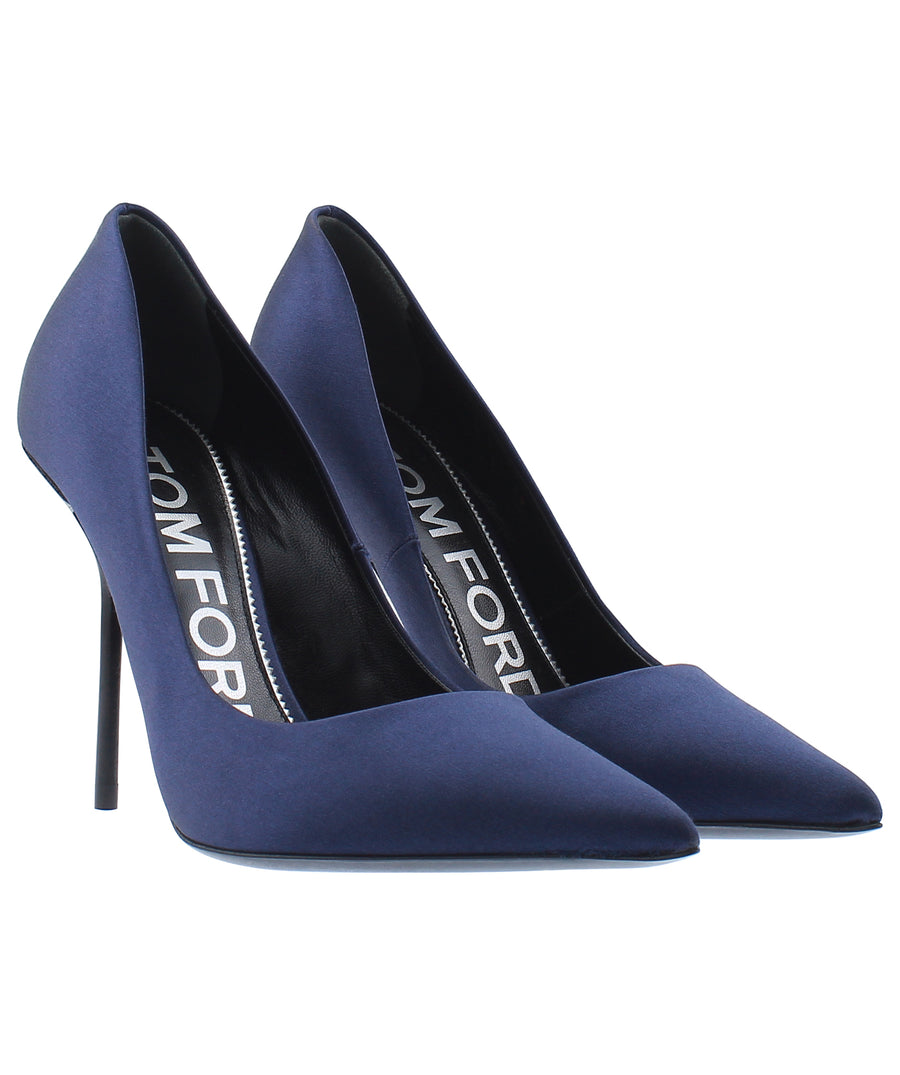 TOM FORD Classic Pointed Satin Leather Pumps W2524R-TSA001