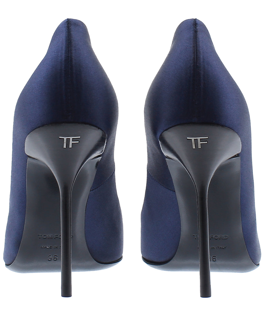 TOM FORD Classic Pointed Satin Leather Pumps W2524R-TSA001