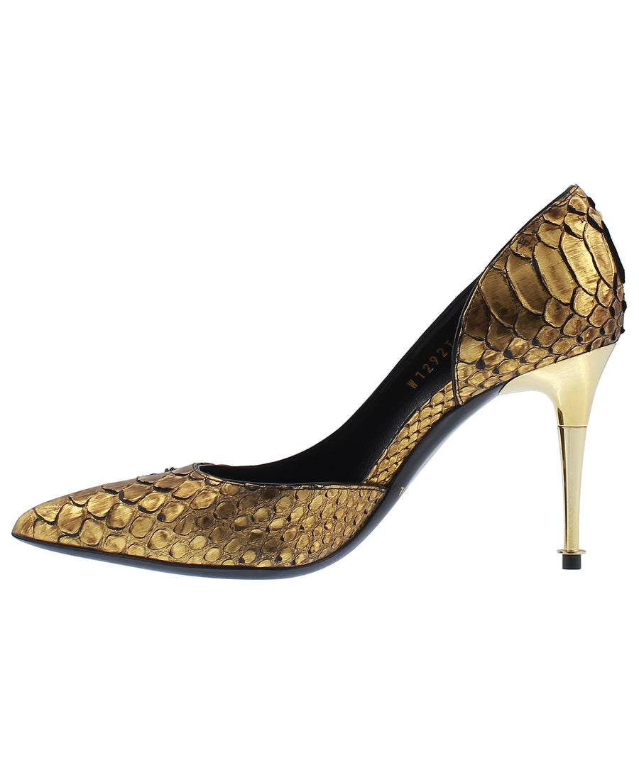 TOM FORD Python Leather D'Orsay Pointed Pumps W1292T-PYT