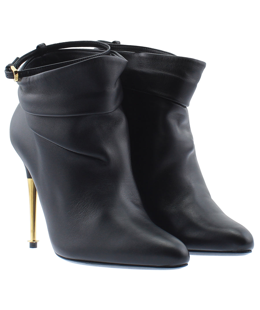 TOM FORD Ankle Strap Stiletto Leather Boots W2464T-LSP001