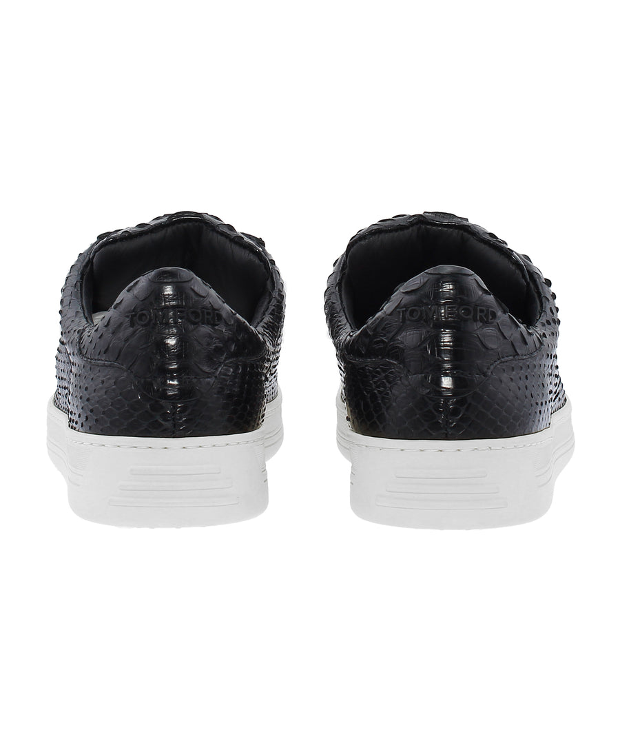 TOM FORD Python Leather Low Top Trainers Shoes W1194T-PIB