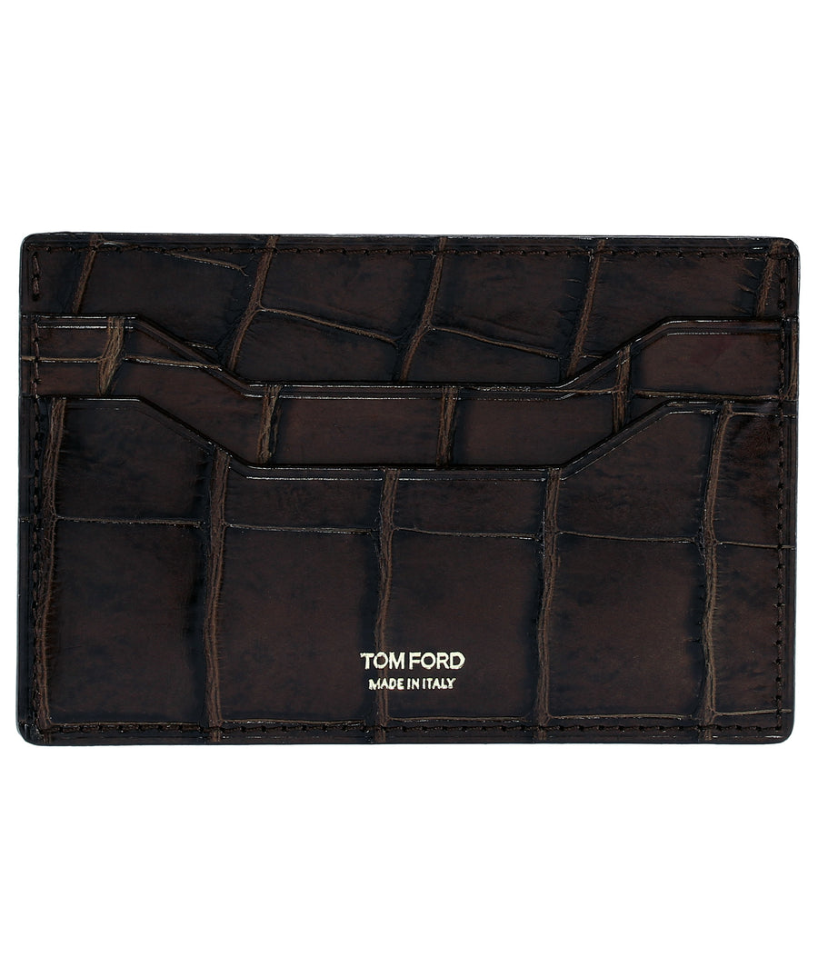 TOM FORD  Classic Alligator Leather Card Case Y0205T-ALD