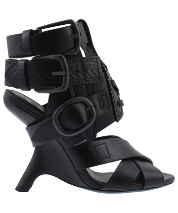 TOM FORD Buckled Strap Leather Wedge Sandals W2008T-KEN