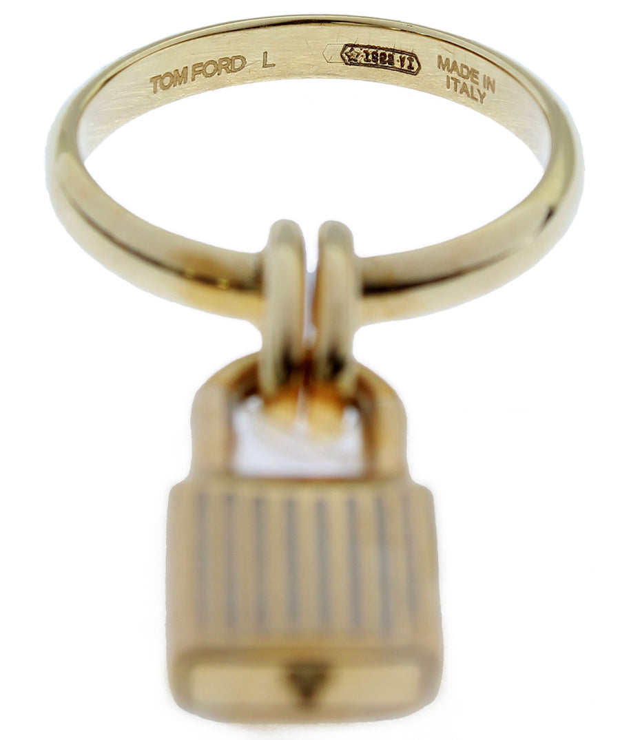 TOM FORD  18k Gold Padlock Ring JW0649M-G18KT
