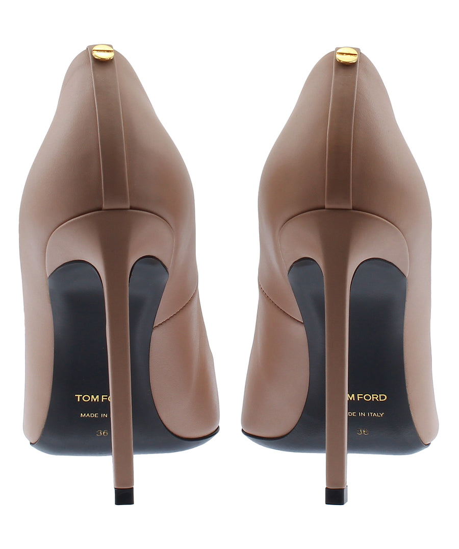 TOM FORD Classic Pointed Screw Leather Pumps W2222T-SSO
