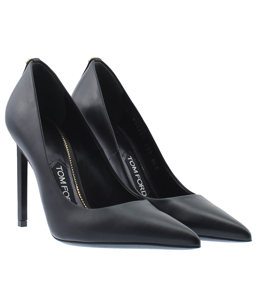 TOM FORD Classic T-Screw Pointed Leather Pumps W2222T-SSO