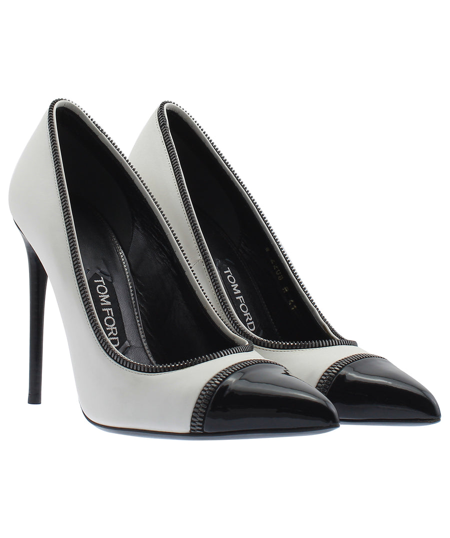 TOM FORD Pointed Cap Toe Patent Leather Pumps W2208R-SOP