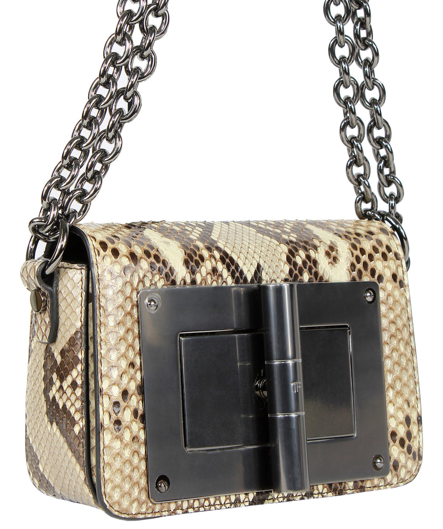 TOM FORD  Python Leather Natalia Chain Bag L0825R-P70