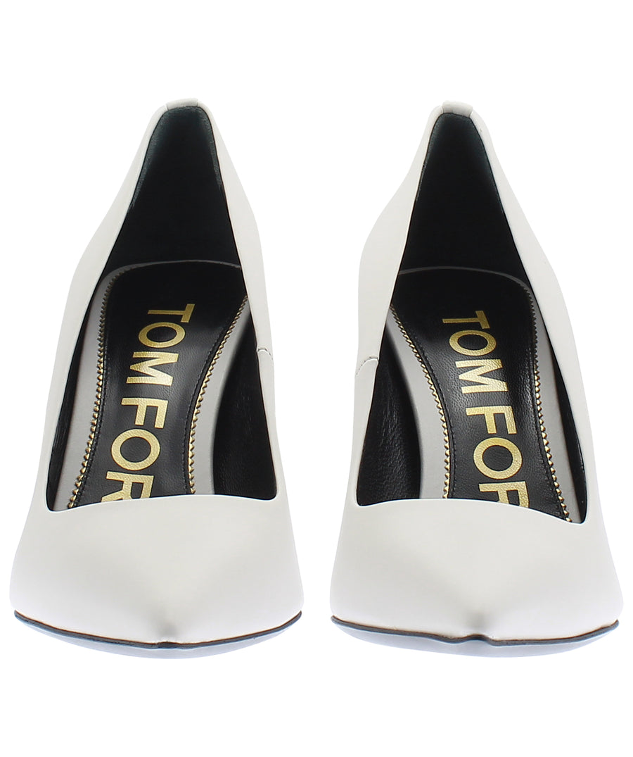 TOM FORD Classic T-Screw Pointed Leather Pumps W2326T-SSO