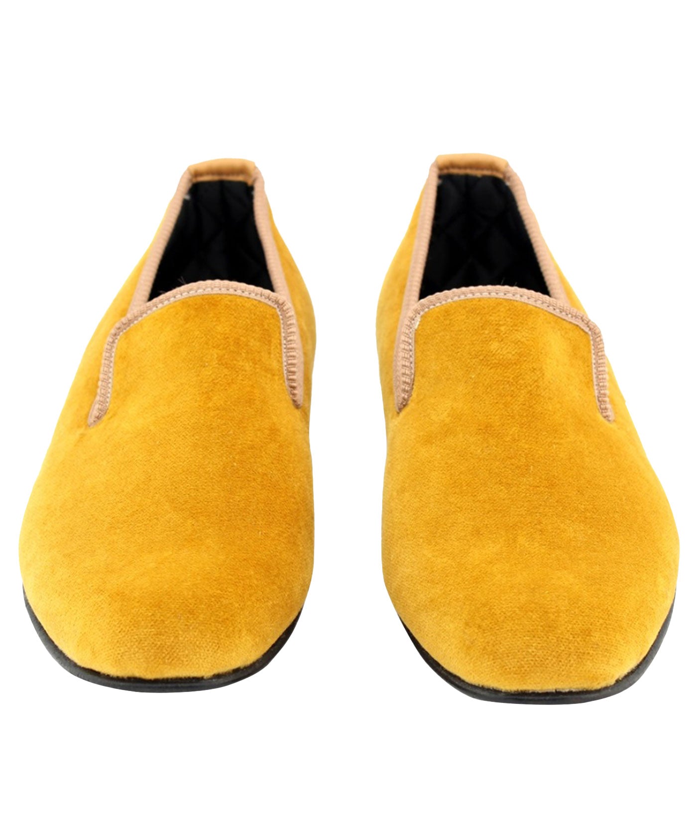 Matthew Cookson Men’s Luxury Velvet Slippers - Size 9 - Black, Gold and Red Matthew Cookson Patent Slippers • Brogue main image 3