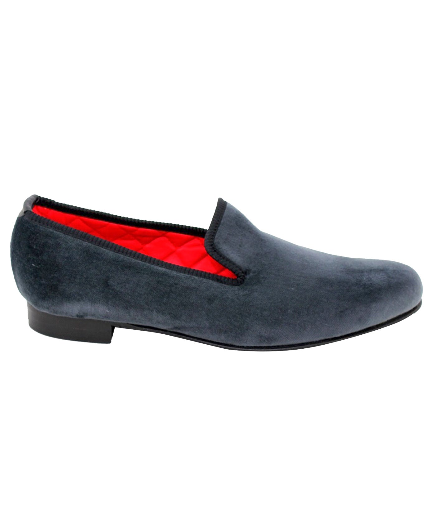 Matthew Cookson Men’s Luxury Velvet Slippers - Size 9 - Black, Gold and Red Matthew Cookson Patent Slippers • Brogue main image 4