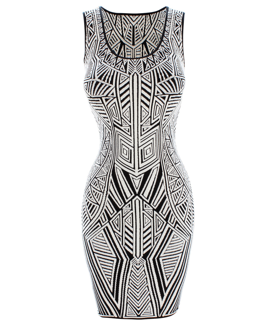 RVN  Aztec Jacquard Mini Dress KD10