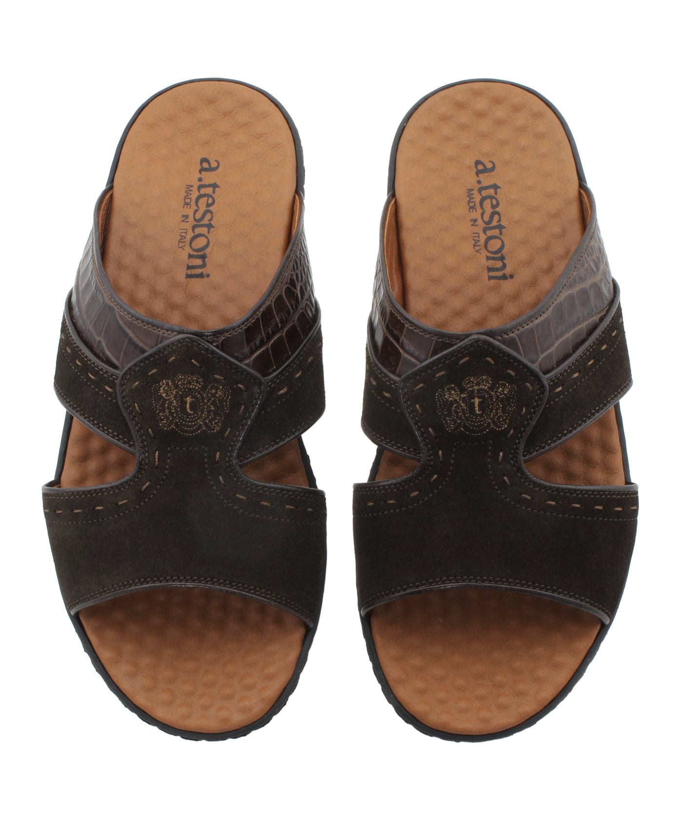 A. TESTONI ITALIAN MADE IN ITALY A. TESTONI Sport Nabuk Calf Leather Sandals 125AT11W1531  main image 4