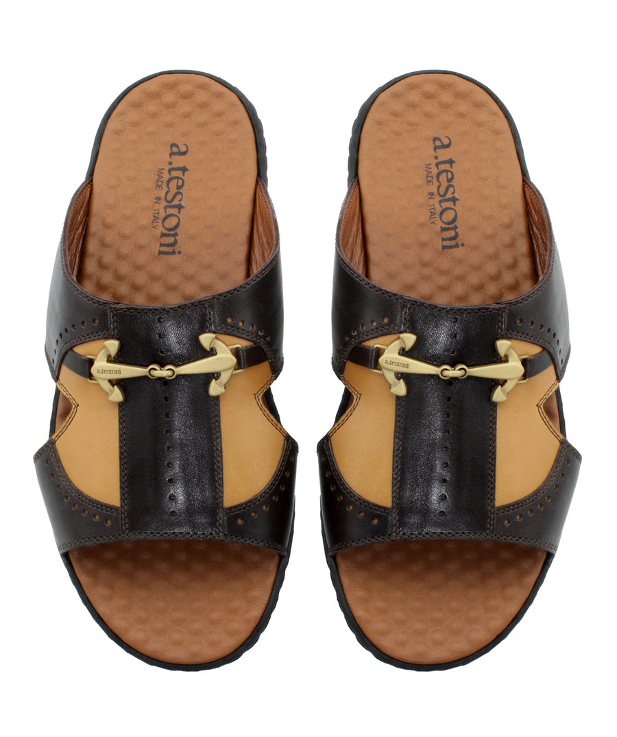 A. TESTONI  Sport Napa Calf Leather Sandals 125AT1593-97426