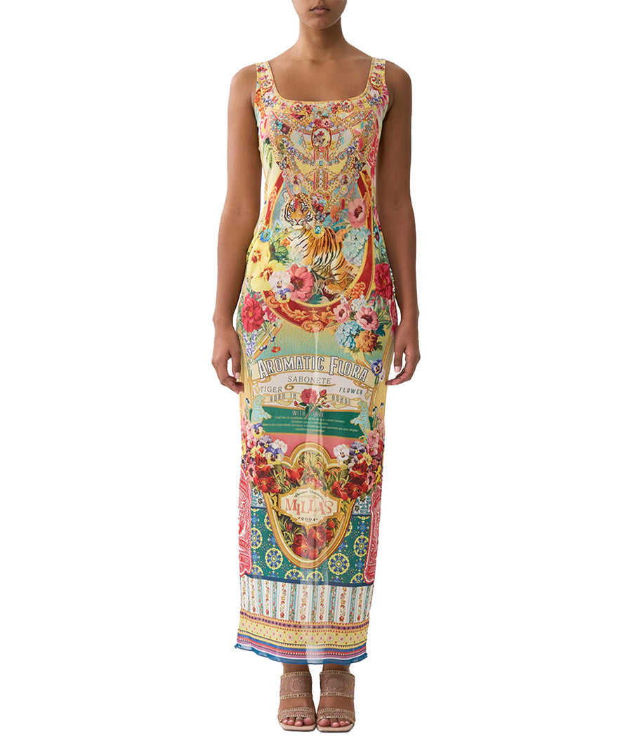 Command attention in the CAMILLA Aromatic Tiger Flower Long Dress 00035763 – a striking fusion of wild prints, flowing elegance, and luxe craftsmanship