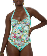 CAMILLA Gardens Of Queluz One Piece Swimsuit 00034106 – Elegant one-piece swimsuit featuring a baroque garden-inspired print, flattering silhouette, and luxe fabric