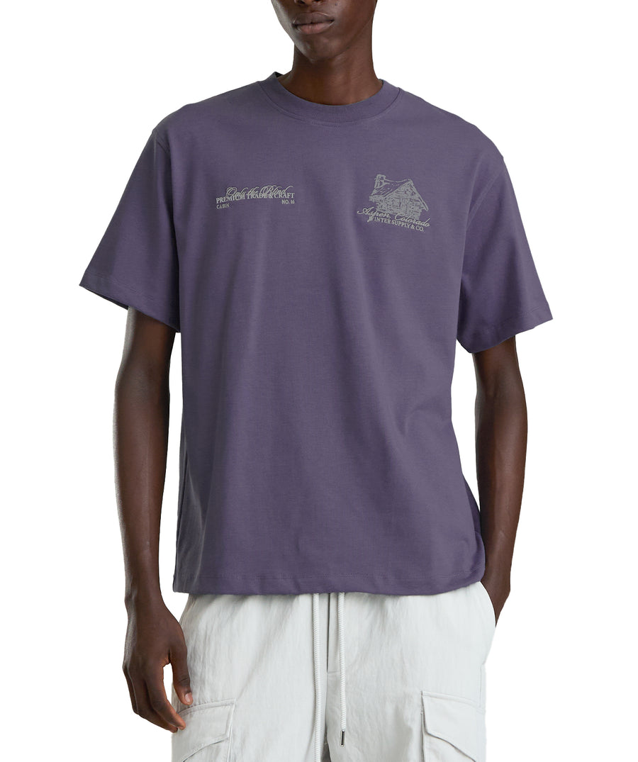 ONLY THE BLIND Blue Summit T-shirt OTB-T1602 – crafted from premium cotton with a bold design, merging streetwear style and luxury comfort.