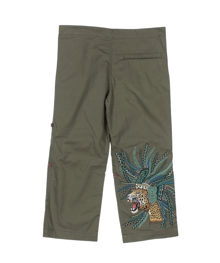 The Maharishi Kid's Tiger Loose Snopants B01MH5328 feature tiger embroidery, a relaxed fit, and adjustable waist—perfect for comfort and standout style.