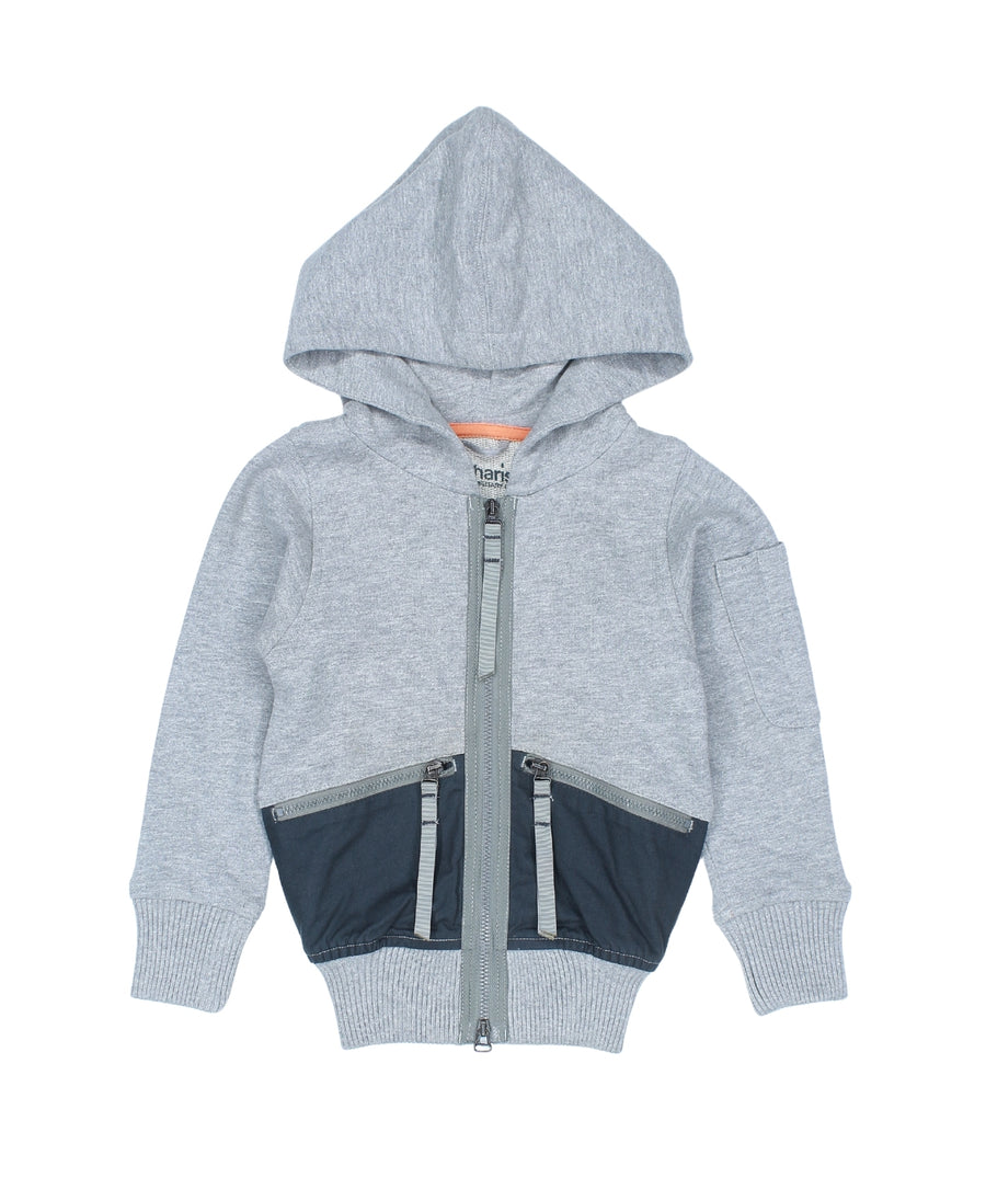 MAHARISHI Duality Hoodie 5605 features Panther Chimera embroidery on organic cotton, blending bold streetwear style with sustainable comfort.
