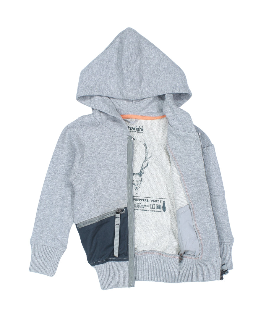 MAHARISHI Duality Hoodie 5605 features Panther Chimera embroidery on organic cotton, blending bold streetwear style with sustainable comfort.