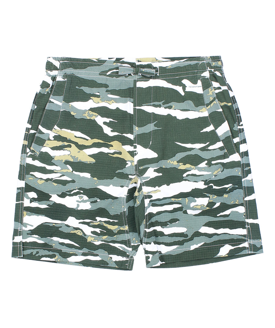 MAHARISHI Camo Swim Shorts 360MH6020 – Camouflage-patterned swim shorts with a modern design, crafted from high-quality materials for comfort and durability, ideal for beach and casual wear.