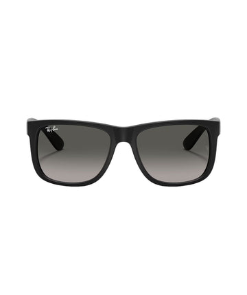 RAY-BAN Justin Classic RB4165-601/8G – Trendy sunglasses with a rubberized frame and gradient grey lenses, offering a bold look with comfort and UV protection