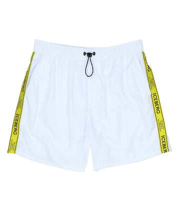 ICEBERG Tape Medium Boardshort ICE25MBS01 – Stylish boardshorts featuring signature tape detailing, quick-dry fabric, and a comfortable medium-length fit