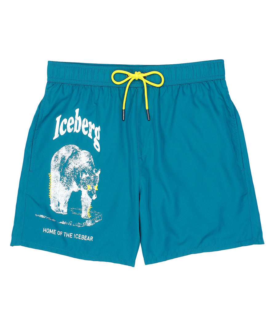 ICEBERG Tape Medium Boardshort ICE25MBS03 – Stylish boardshorts featuring signature tape detailing, quick-dry fabric, and a comfortable medium-length fit
