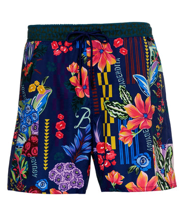 AGUA BENDITA Features a mix of desert-inspired prints and western motifs, Placement print, Lightweight, Elastic waist, Two side and back pockets, Trunk length: 17"/44 cm, UPF 50+, 96% Recycled Polyester, 4% Elastane, Height: 6'2.5" / 189 cm, 17013