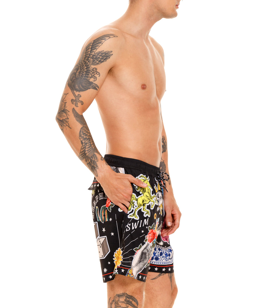 Agua Bendita Joe Embellished Swim Shorts 12318