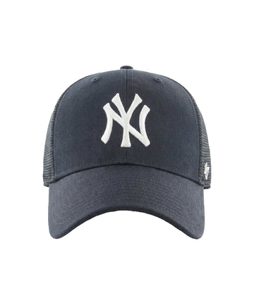 Features a bold embroidered Yankees logo, curved brim, side 47 logo, and custom-fit snapback. Durable build with ventilation and one-size design.