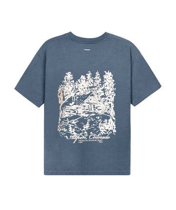 ONLY THE BLIND Blue Summit T-shirt OTB-T1602 – crafted from premium cotton with a bold design, merging streetwear style and luxury comfort.