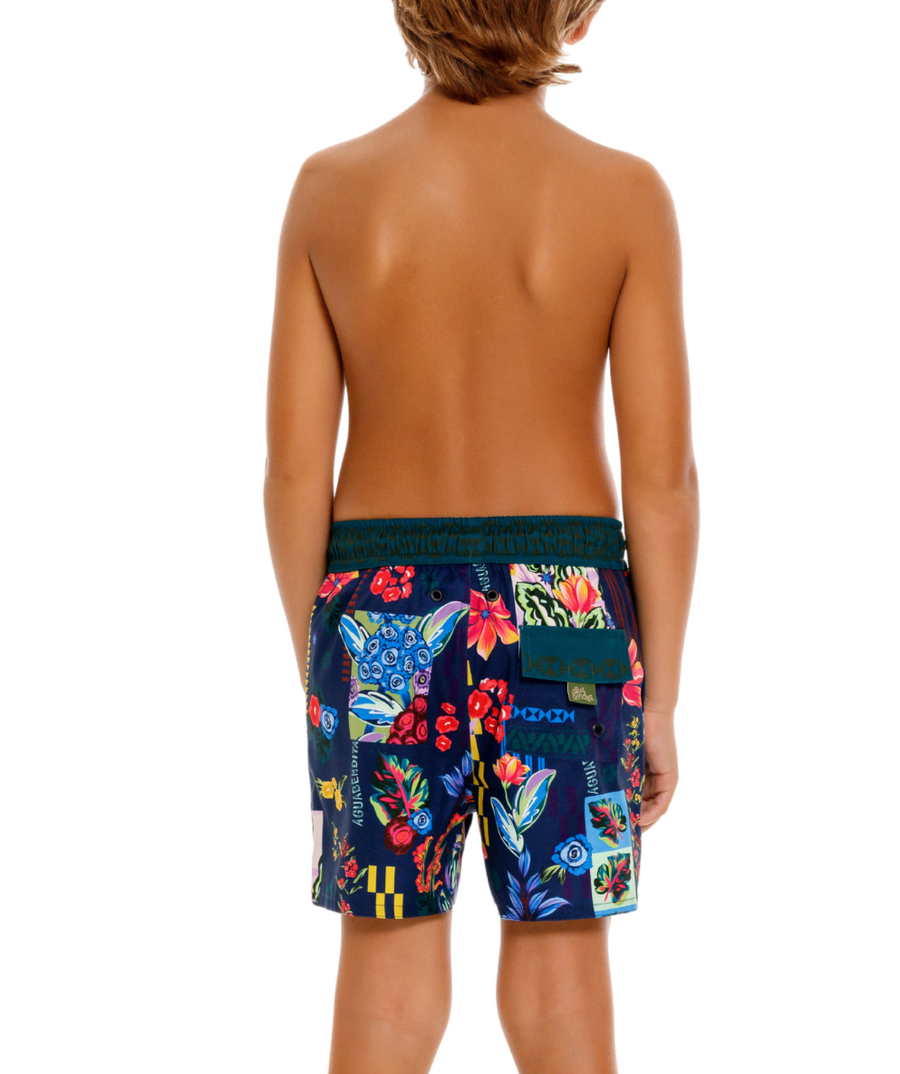 AGUA BENDITA Nick Citrus Swim Shorts 18216 – Bold swim shorts featuring a vibrant citrus-themed print, quick-drying fabric, and a comfortable tailored fit
