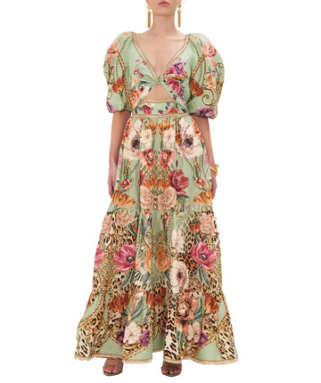 CAMILLA Grow and Glow Tiered Puff Sleeve Long Dress 00022333