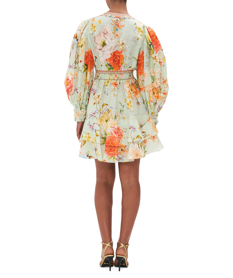 CAMILLA Talk the Walk Button Front Frill Dress 00022939