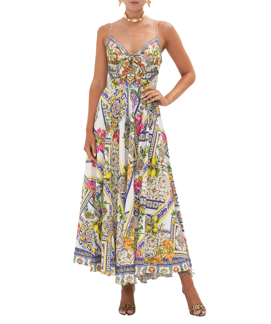 CAMILLA Amalfi Amore Long Dress with Tie Front 00024270