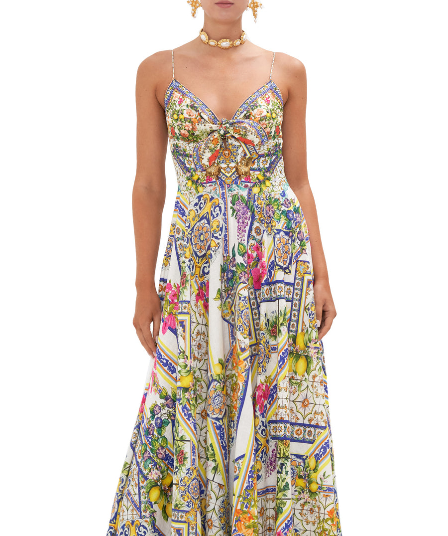 CAMILLA Amalfi Amore Long Dress with Tie Front 00024270