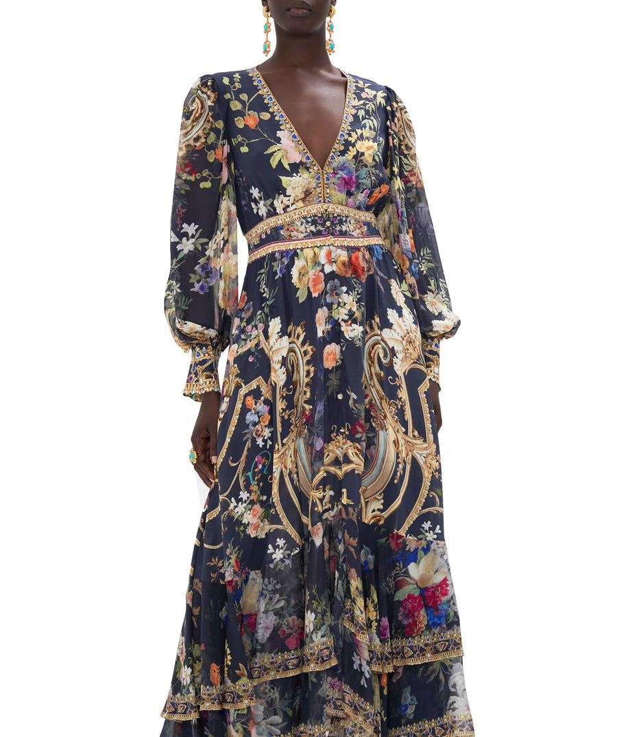 CAMILLA Play Your Cards Right Long Button Front Dress 00024337