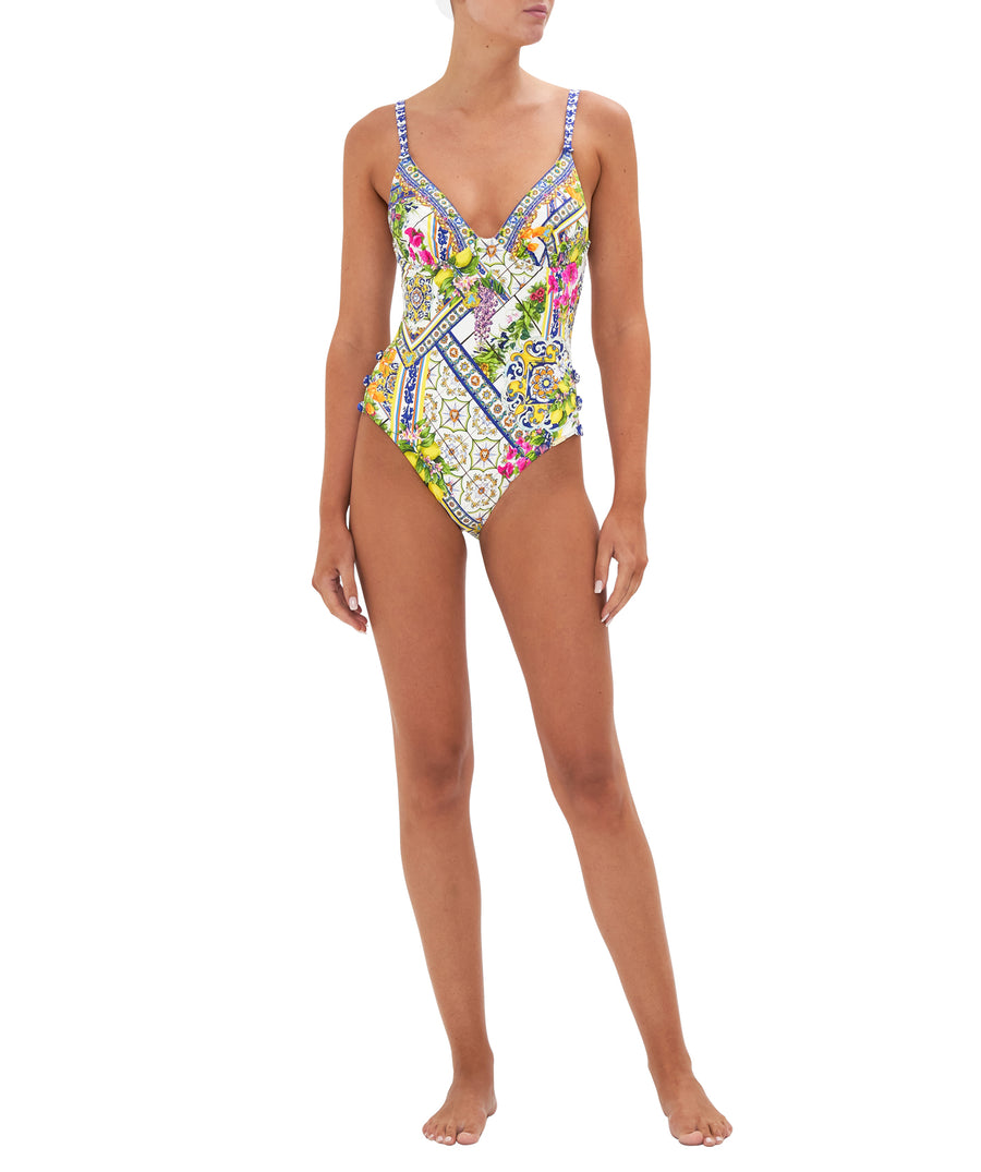 CAMILLA Amalfi Amore Underwire Cup One Piece Swimsuit with Button Detail 00024691