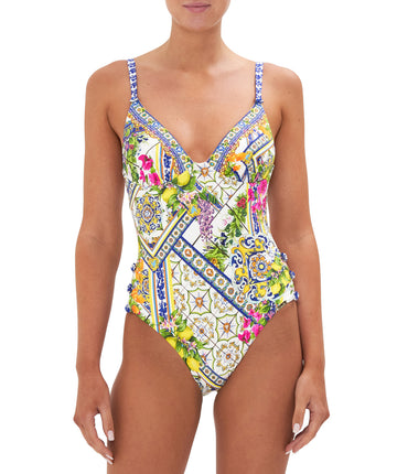 CAMILLA Amalfi Amore Underwire Cup One Piece Swimsuit with Button Detail 00024691