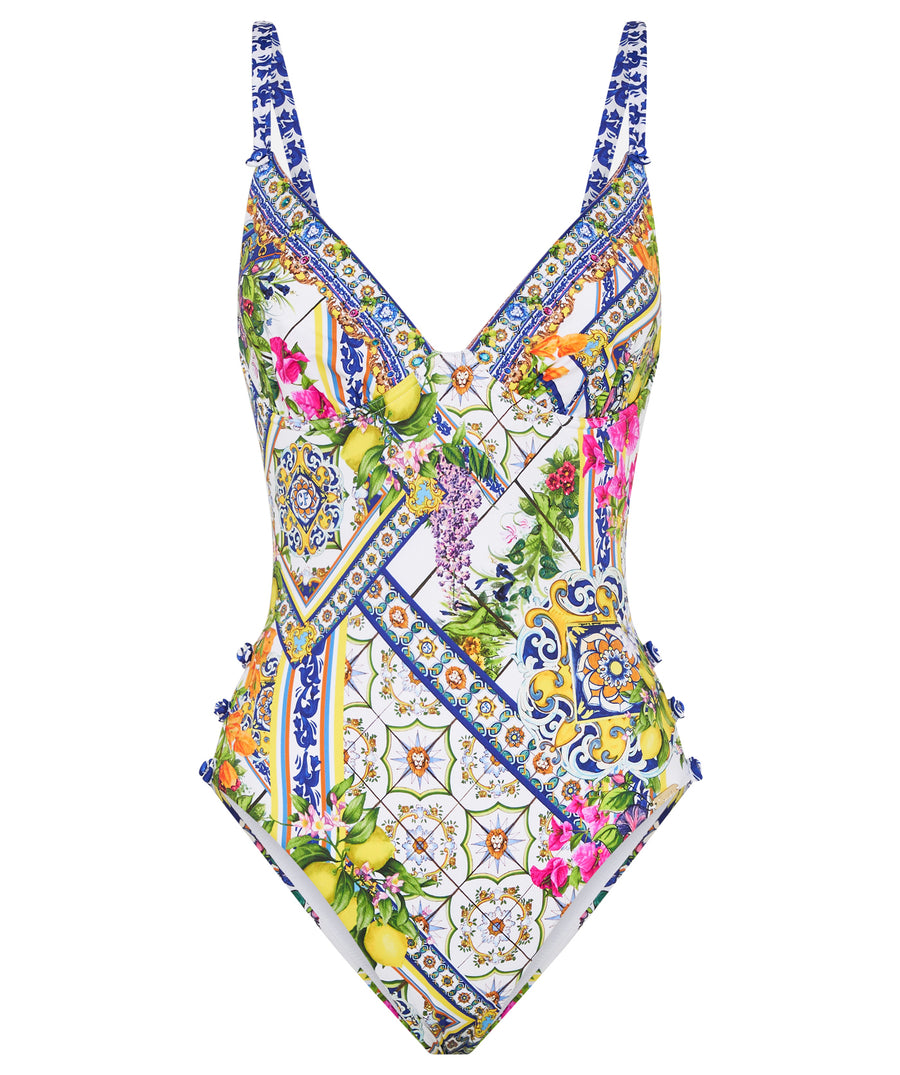CAMILLA Amalfi Amore Underwire Cup One Piece Swimsuit with Button Detail 00024691