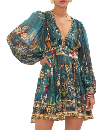 CAMILLA Verdi's World Short Dress with Blouson Sleeve 00024738