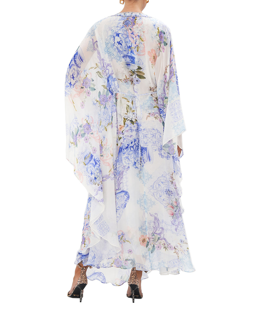 CAMILLA Paint Me Positano Long Kaftan with Waist Detail 00026619
